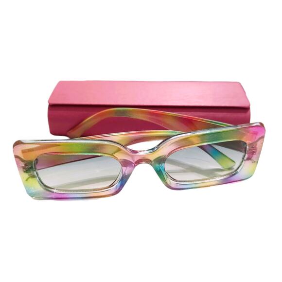 Sunglasses Women Multicolor Frame with Pink Case - Picture 3 of 7